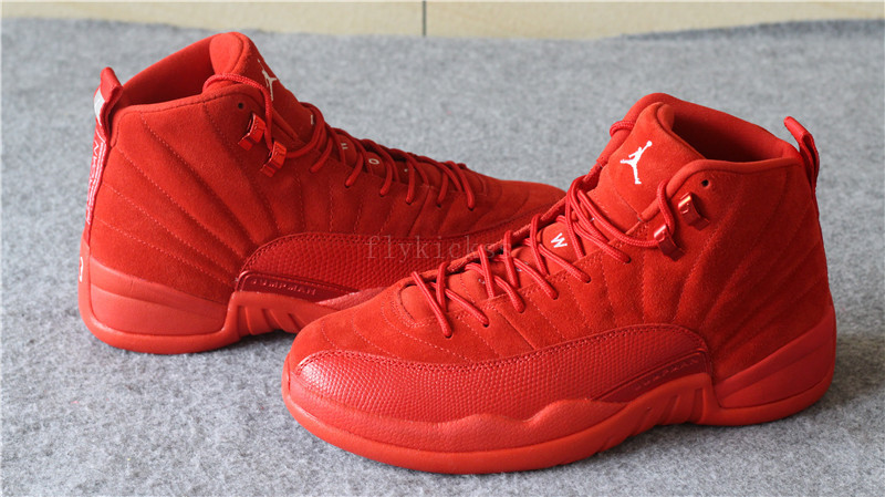 Authentic Air Jordan 12 Premium Red Suede